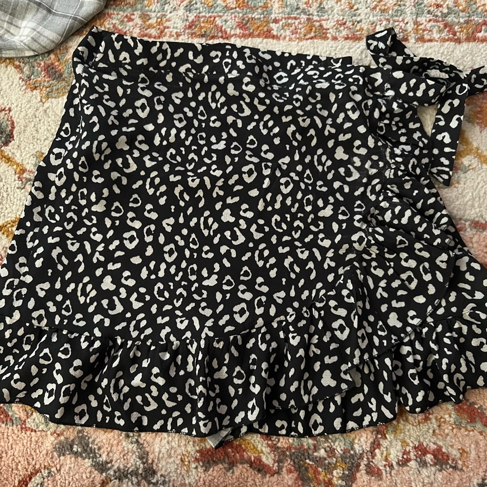 Cheetah wrap skirt